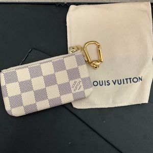 Louis Vuitton key ring and pouch- Pochette Cles Damier Azur